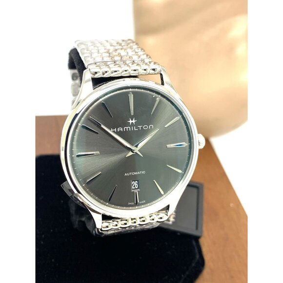 Hamilton Men's Watch H38525181 Jazzmaster Swiss Automatic Gray Dial Steel 40mm - Picture 14 of 15
